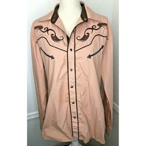 Men's Patron Cito Red Label Snap Button Embroidered Shirt XL